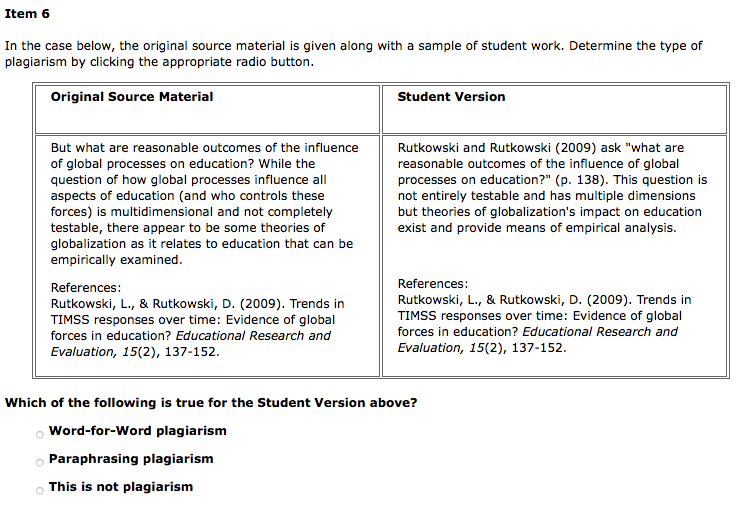 given along with a sample of student work. Determine the type of