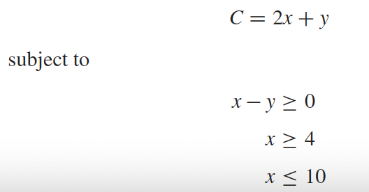  maximize and minimized the object function C= 2x+y my questions are: