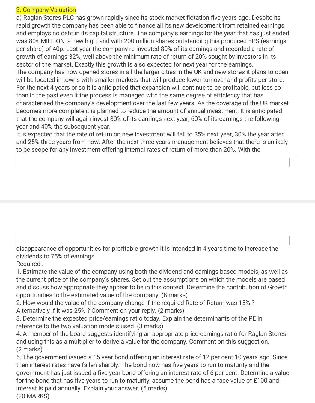 please do only part 3,4 and 5 please urgently in one