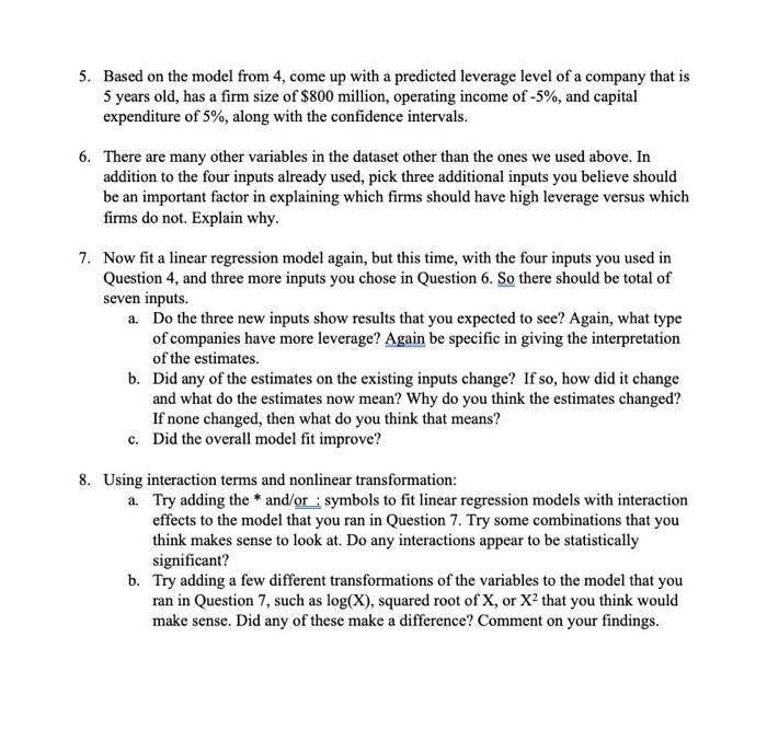 the dataset: a. How many firms are contained in the dataset without