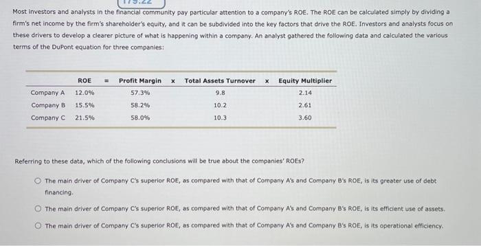 a DuPont analysis, to better understand the factors that drive a company's