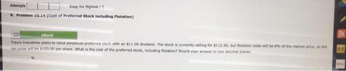  Attempts Keep the Hight / 9. Problem 10.14 (Cost of Preferred