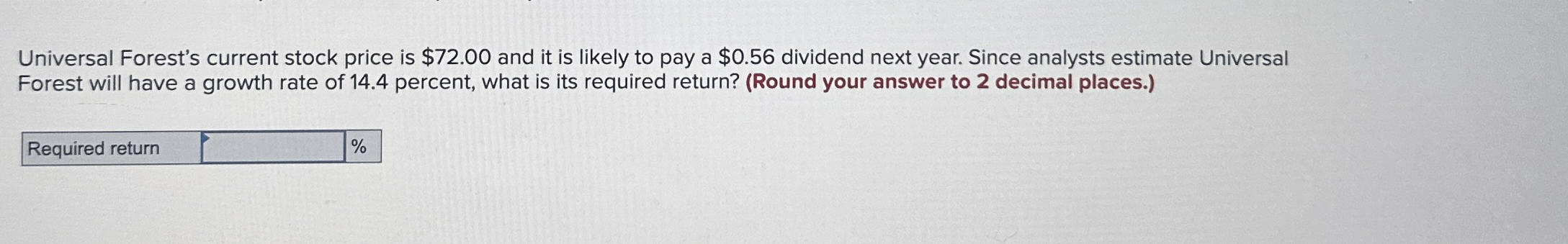  Universal Forest's current stock price is $72.00 and it is likely