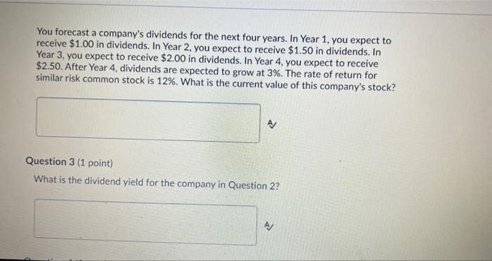 dividend until ten years from now. The first dividend received in 10