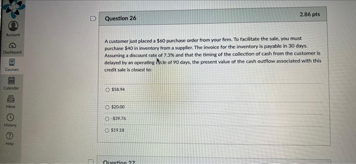 purchase order from your firm. To facilitate the sale, you must purchase