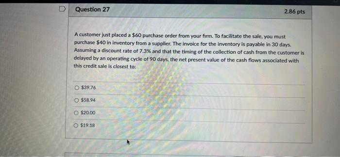 $40 in inventory from a supplier. The invoice for the inventory is