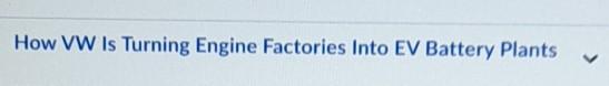  please write a short note How VW Is Turning Engine Factories