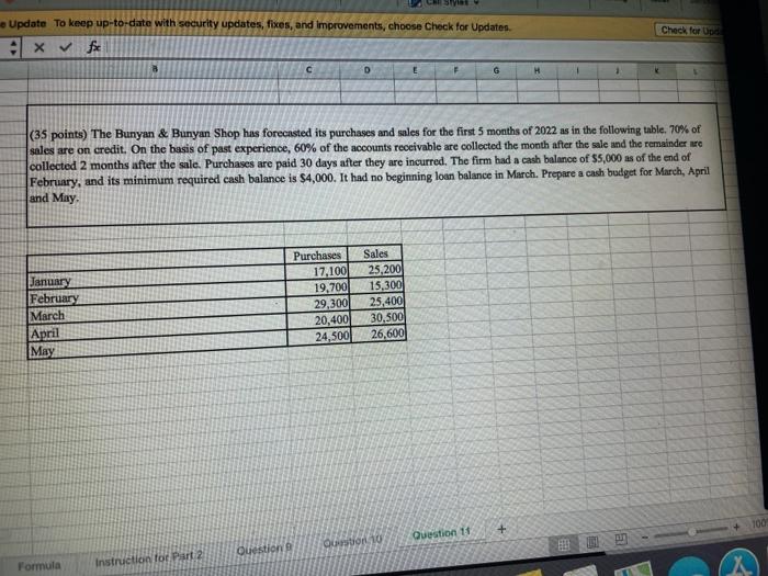  Check for God . Update To keep up-to-date with security updates,