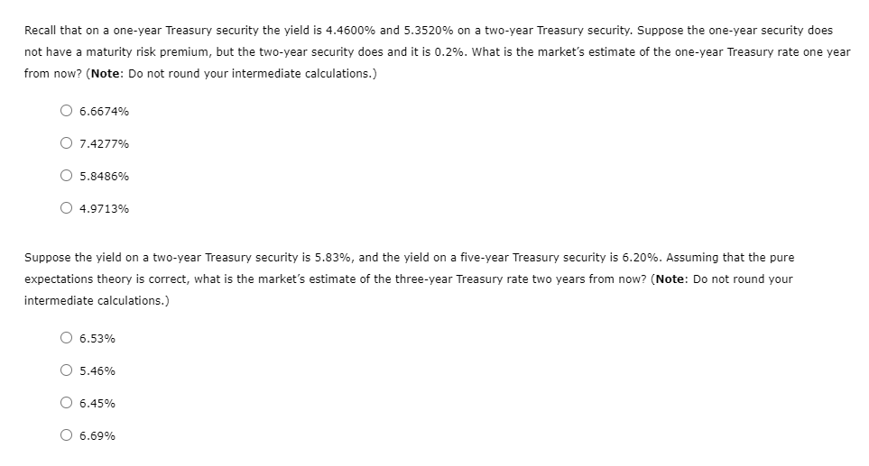 interest rates can be used to estimate future short-term interest rates. Based