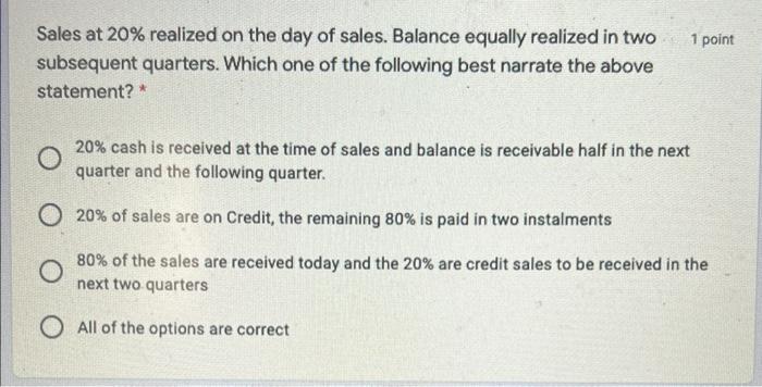Quarter 2 Sales (b) Quarter 3 Sales (c) Quarter 4 Sales (d)