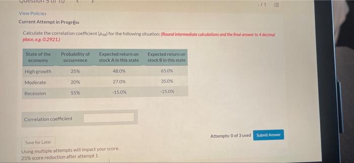  Vues 01 TU ./1 E View Policies Current Attempt in Progress