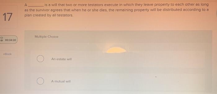  is a will that two or more testators execute in which