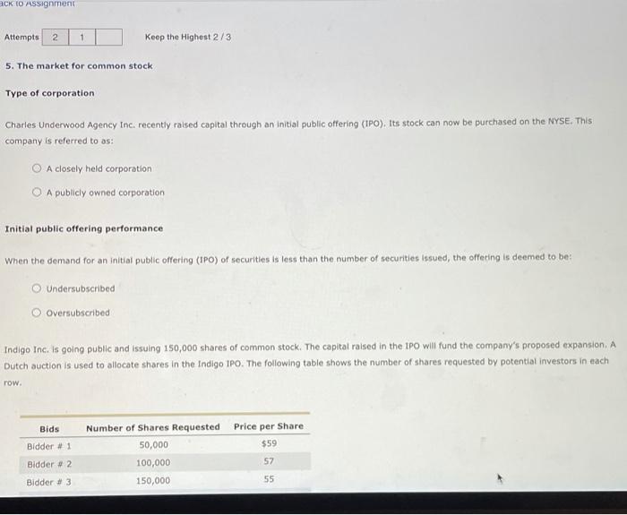  CK 10 Assignment Attempts 2 1 Keep the Highest 2/3 5.