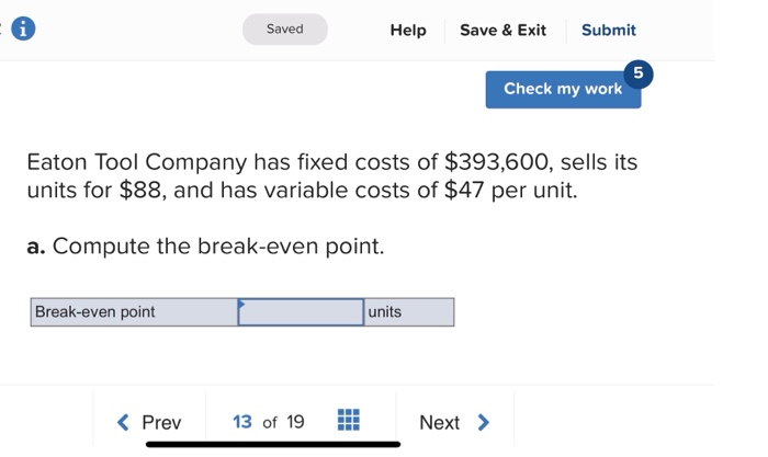  i Saved Help Save & Exit Submit 5 Check my work