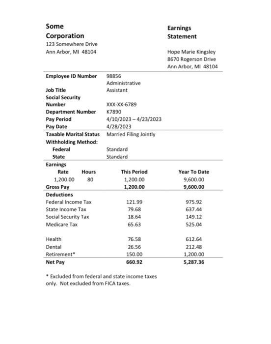 corrected. will give a good rating for all 10 error corrections Paystub