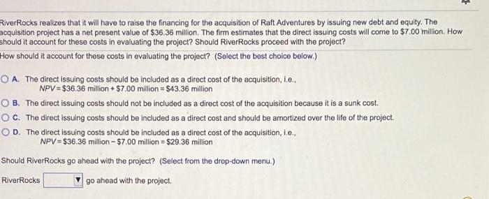  3 River Rocks realizes that it will have to raise the