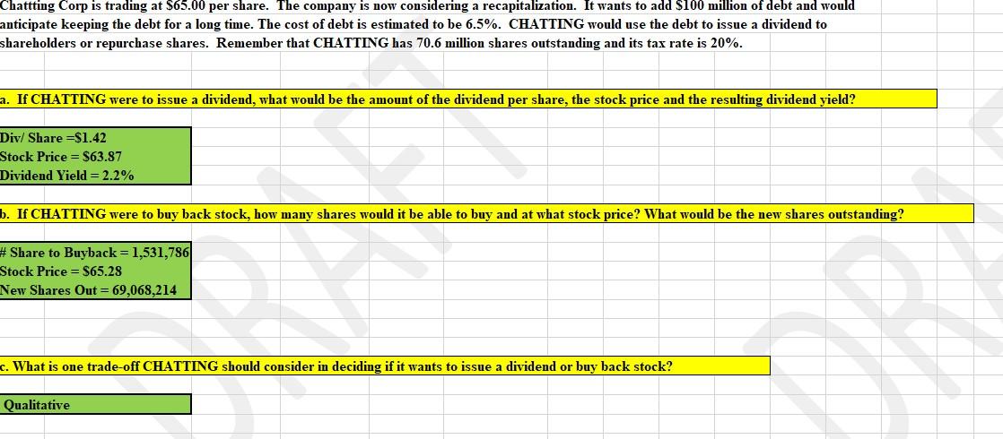 Green box is solutions. Explain how to get to the solutions. C
