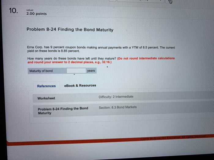 points Problem 9-27 Stock Valuation and EV FFDP Corp. has yearly sales