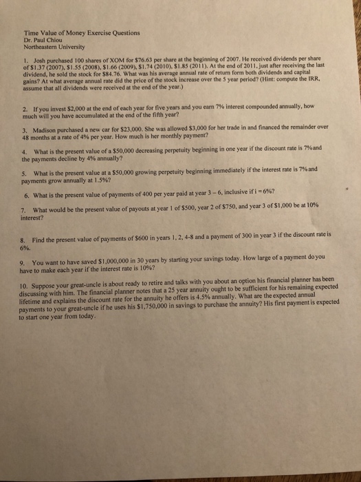  8 and 9 Explain answer Show work Time Value of Money