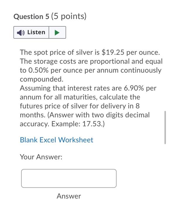 is 1.4450 dollar per EUR. The 8 month forward exchange rate is