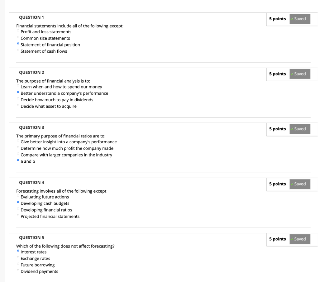 I NEED HELP WITH question 3 , 4 , 5 5 points