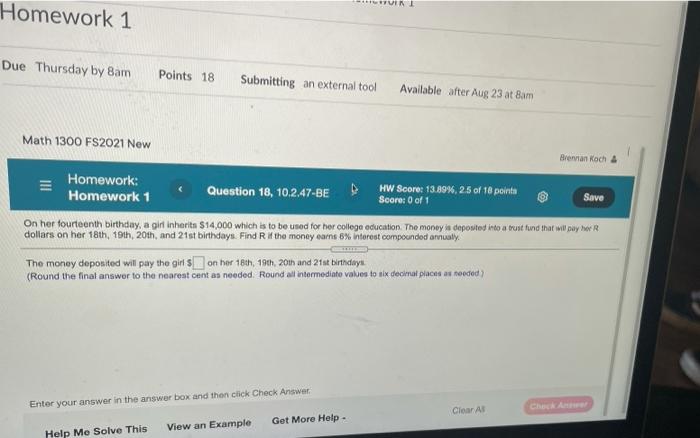  TUIR Homework 1 Due Thursday by Sam Points 18 Submitting an