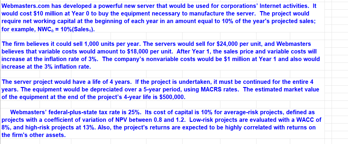 PLEASE USE FORMULAS/EXCEL WITH FORMULAS Webmasters.com has developed a powerful new server