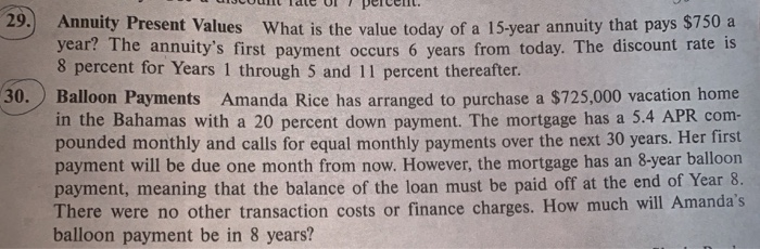  29, Annuity Present Values year? The annuity's first payment occurs 6