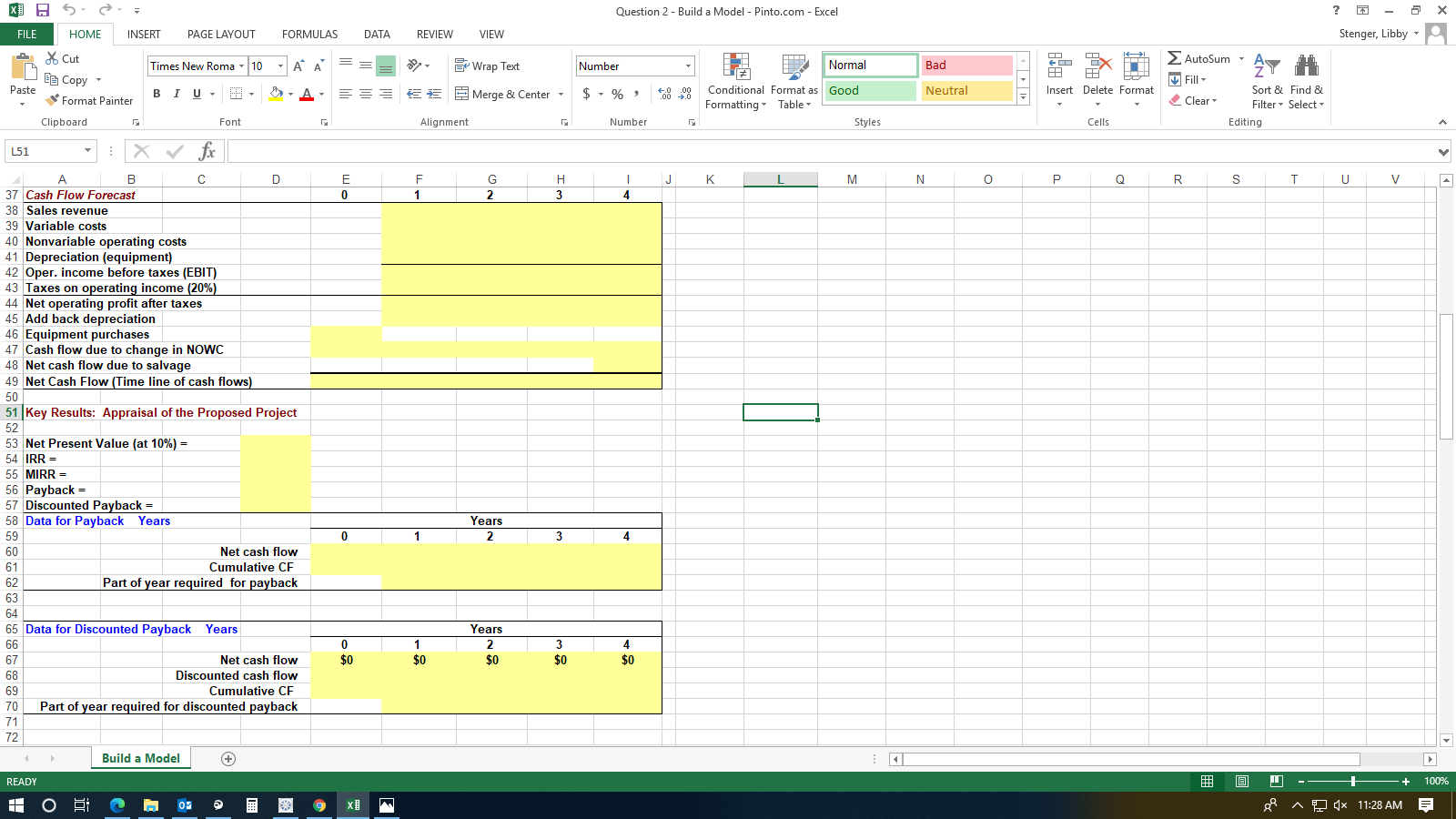 a. Develop a spreadsheet model, and use it to find the