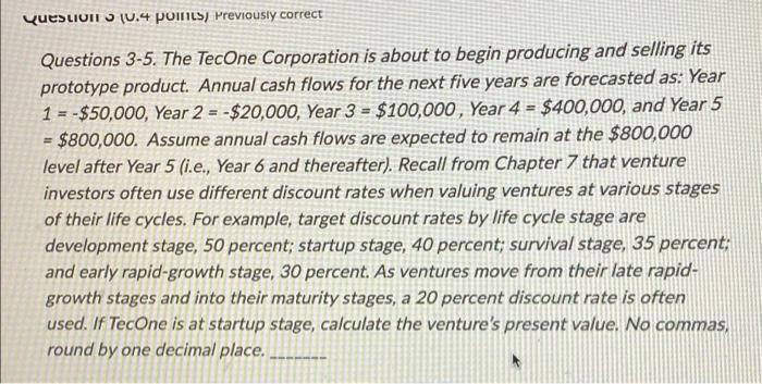 Please answer question #5 Question 10.4 pollic) Previously correct Questions 3-5. The