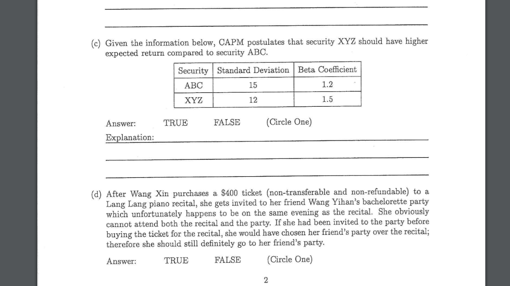 That questions have 4 sub questions please help^^ (c) Given the information