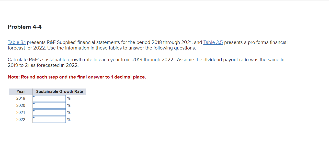 TABLE 3.5 Forecasting with a Spreadsheet: Pro Forma Financial Forecast for