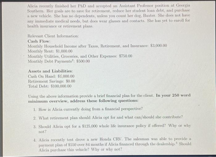 Can someone help with Question 1-4 please? here is the full picture