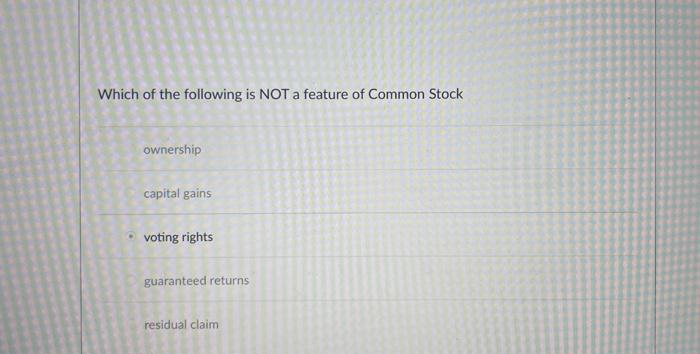 Voting rights is not the answer. Wanting to know the correct one.