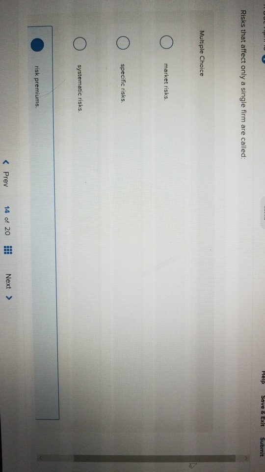  Hlp Save & Exit Submit Risks that affect only a single