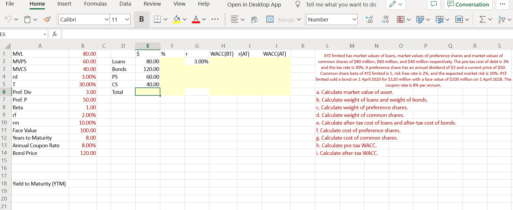  File Home Insert Formulas Data Review View Help Open in Desktop