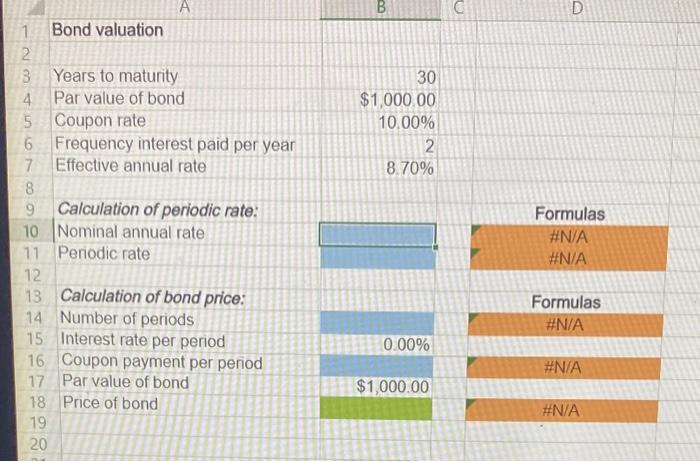 andymis to ansher the question below. opensireatheet nesest oent. Bond valuation Years