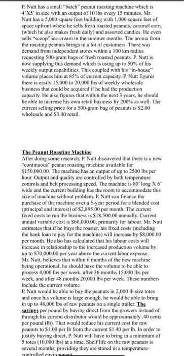  2. What are the capacity options that P. Nutt needs to