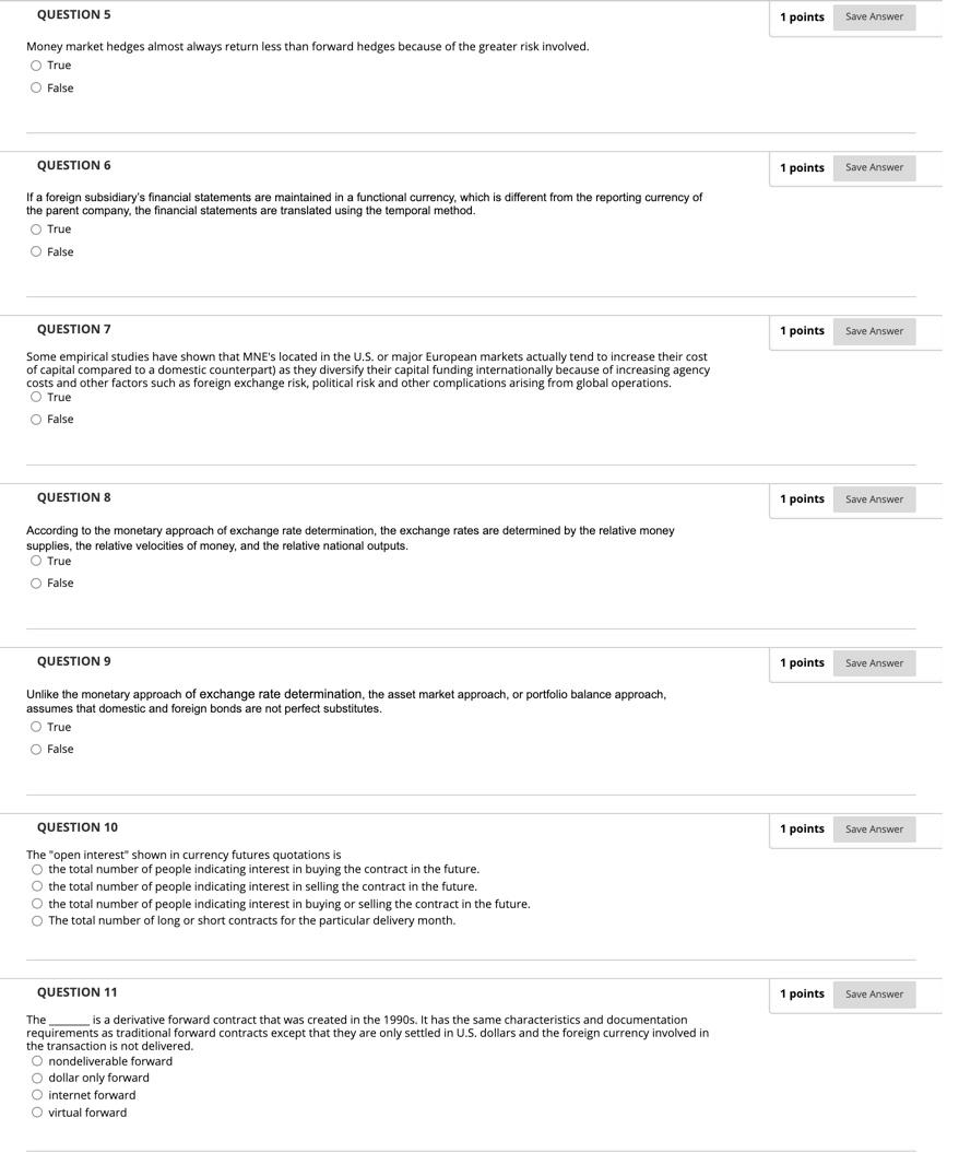 Please answer fully and completely. Thank you! QUESTION 5 1 points Save