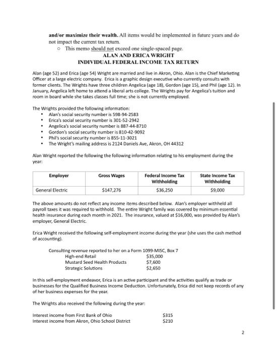 should include: 1. Excel of 2021 tax return workpaper labelled, for example: