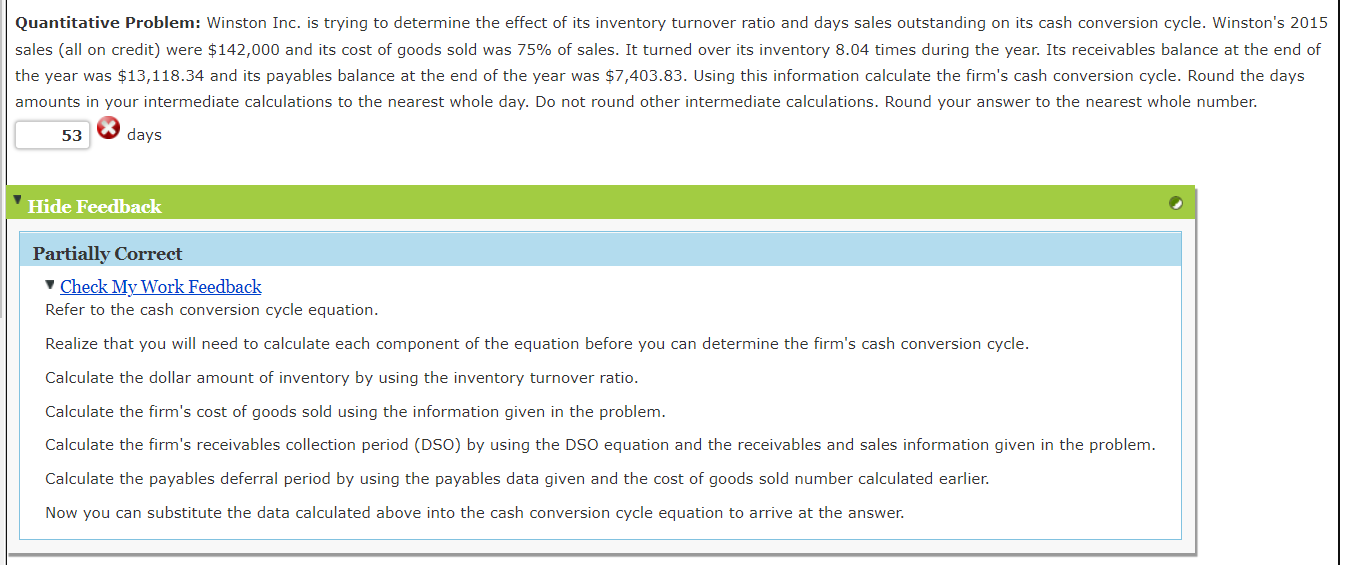 I have also gotten 54 that is wrong but I can't seem