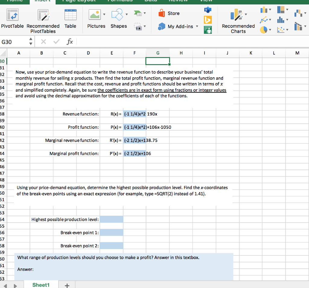 Shapes votTable Recommended Table Pivot Tables My Add-ins Recommended Charts 11 A