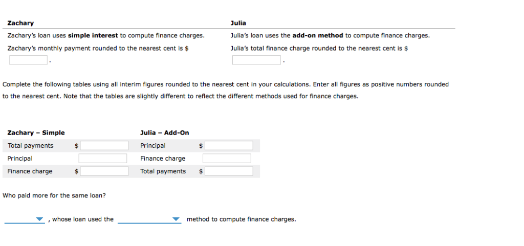 10. Comparing payments on installment loans when using the simple-interestor add-on methods