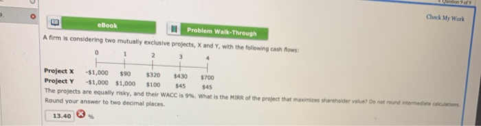  u 9 of9 Check My Work eBook Problem Walk-Through A firm