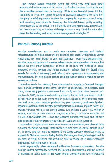 strategy at Porsche? Explain. CASE Case 8.2 Porsche: Fighting with currency swinging