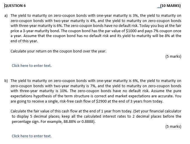 please show all working and write equation QUESTION 6 _{10 MARKS) a)
