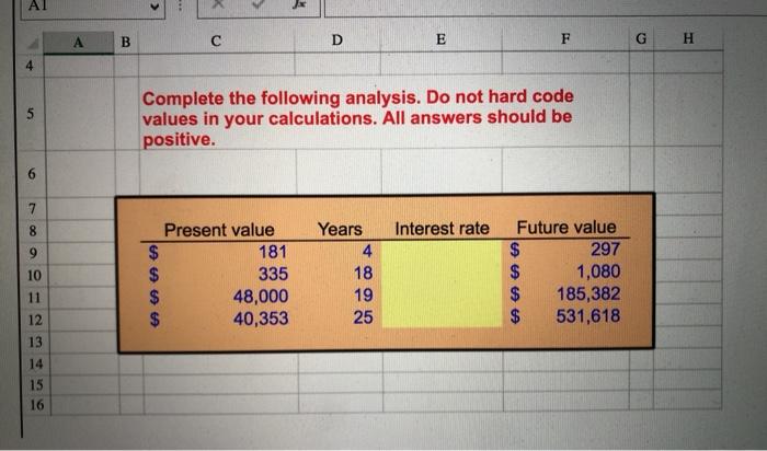 please give answer as formula (using cell names) AT B D E