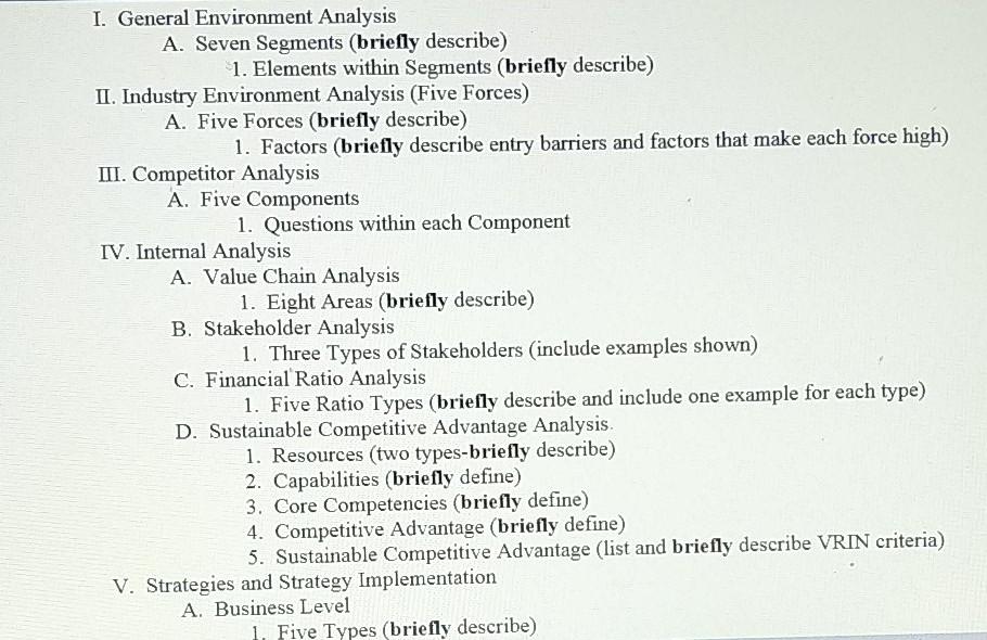 soon. thank you MNGT 393 Strategic Management - Charles Funk 6) Financial