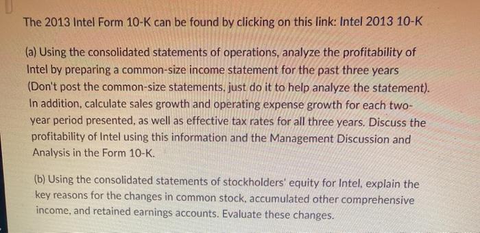  additional info! The 2013 Intel Form 10-K can be found by