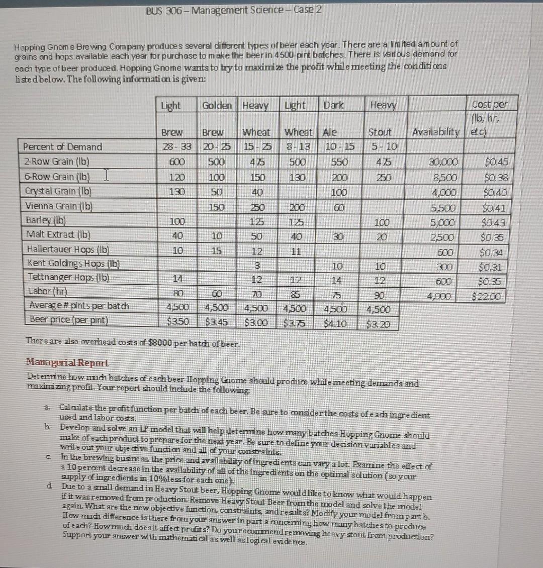  need answer ASAP. thank you who answer this question! BUS 306-Management